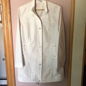 Ann Taylor Loft White Raincoat